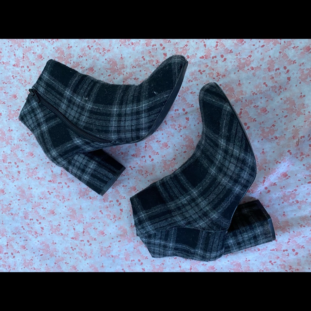 Plaid booties